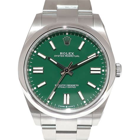 Rolex Oyster Perpetual 41 124300 green Random Number USED 